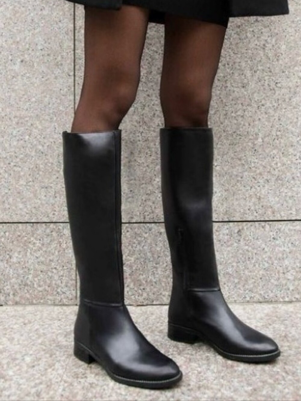 Black Equestrian Style Aigle Rainboots